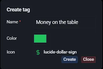 FlowLogr tag editor for categorizing trades by setup type